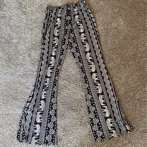 Elephant boho flare pants